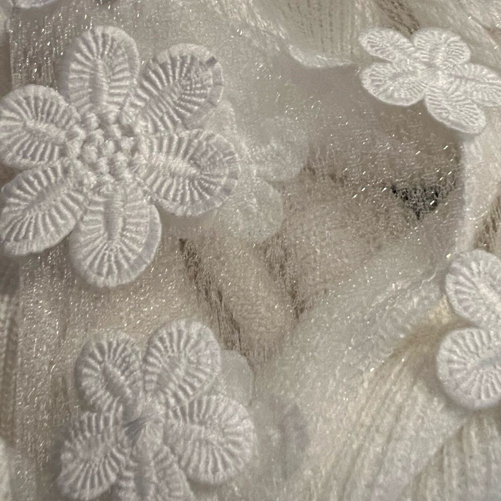 NWOT French Connection Caballo Floral-Lace Sleeve Sweater - Picture 9 of 9